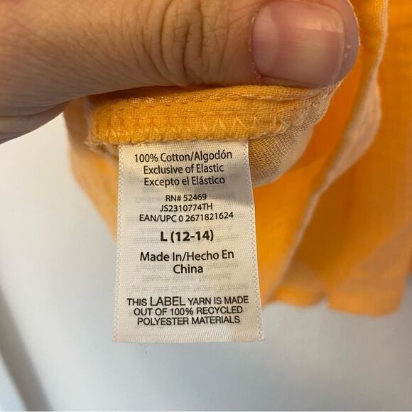 Joyspun pastel yellow Sleeve off Shoulder blouse 100% cotton muslin gauze 12-14 - Picture 6 of 7